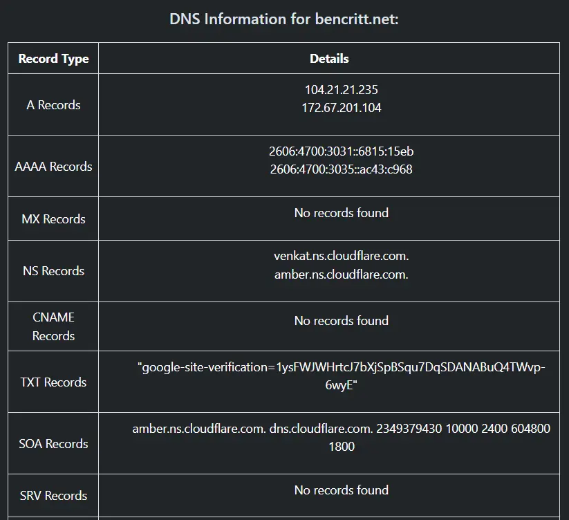 DNS Lookup Tool