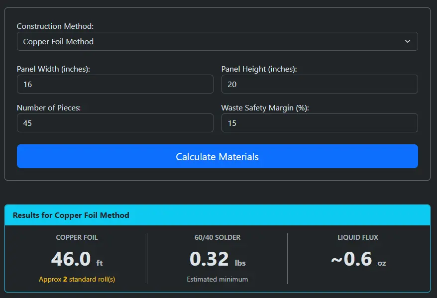 Materials Calculator
