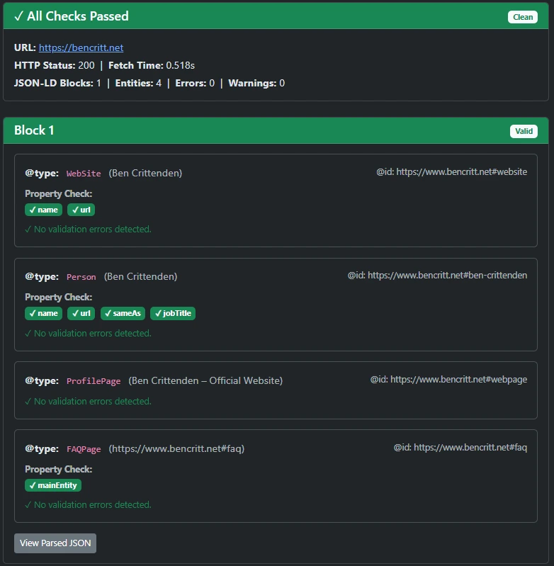 Structured Data / JSON-LD Validator