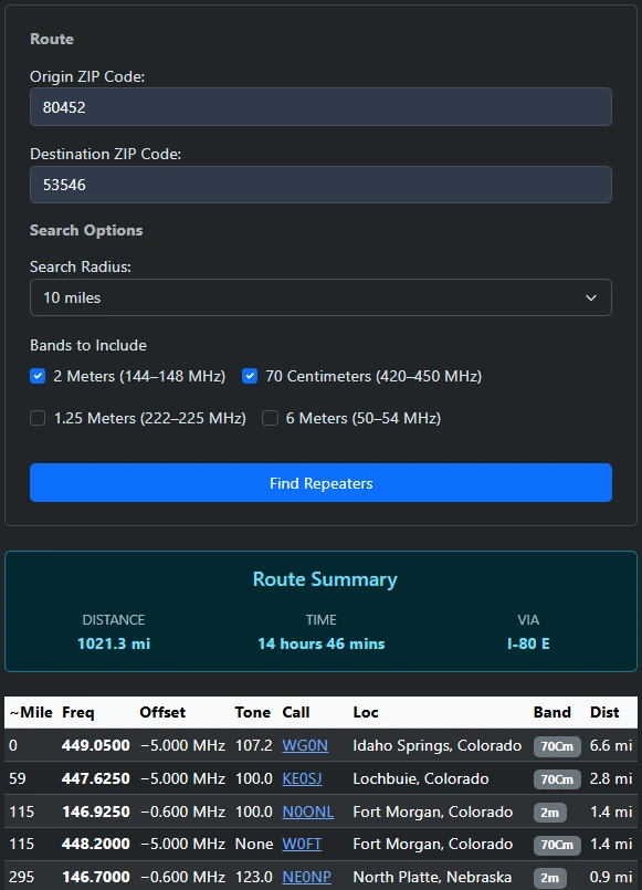Repeater Finder Preview