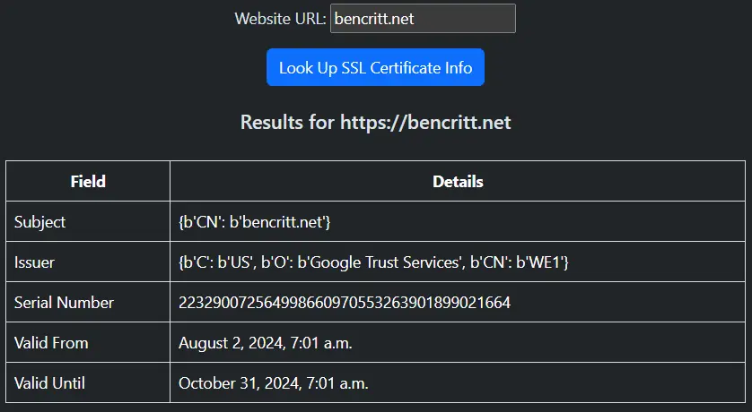 SSL Verification Tool