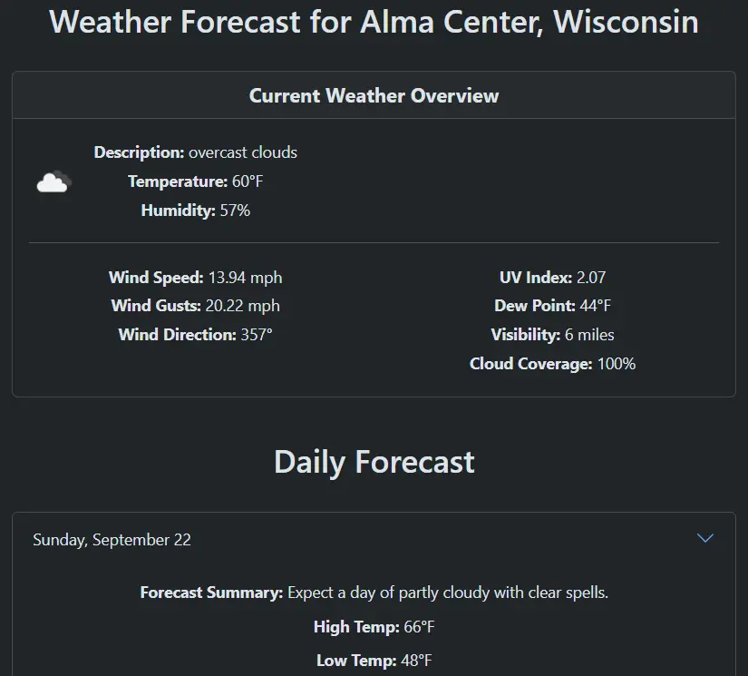 Weather Forecast App